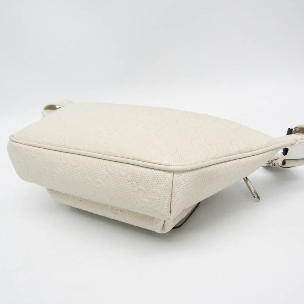 GUCCI White Leather Fanny Pack - Picture 6 of 16